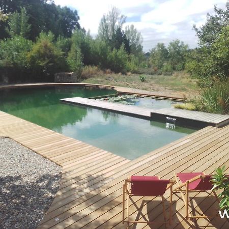 L'isle-Bouzon Gite Les Cabanes De Fallot Pour 15 Personnes - Piscine Naturelle מראה חיצוני תמונה