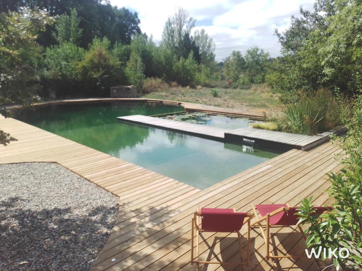 L'isle-Bouzon Gite Les Cabanes De Fallot Pour 15 Personnes - Piscine Naturelle מראה חיצוני תמונה